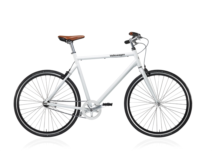 Hvid single speed herre cykel, 58 cm (UDSOLGT PÅ SHOPPEN)