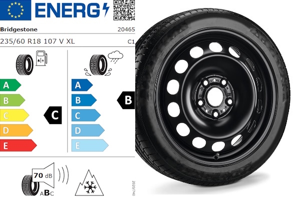 VW ID.4 18" vinterkomplethjul på stålfælge til batteri (52 kWh/55 kWh) (Pure+ / Life+)