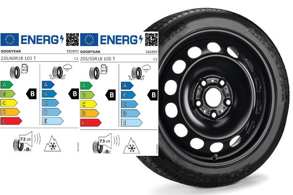 VW ID. Buzz  (5-6 pers.) 18" vinterkomplethjul på stålfælge