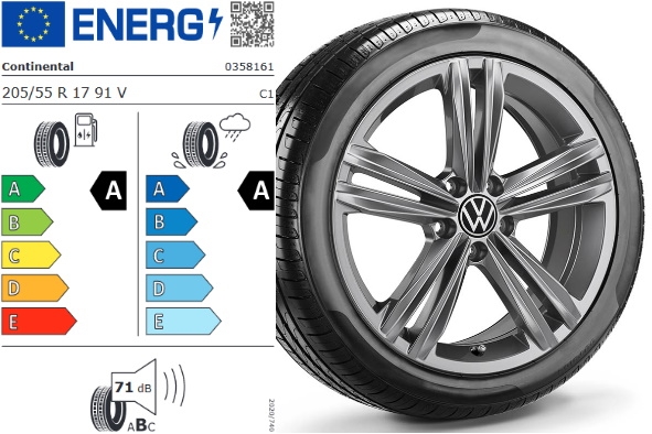 VW T-Cross Sommerkomplethjul, 17" Sebring