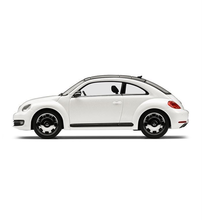 Modelbil The Beetle, 1:43 hvid (UDGÅET)