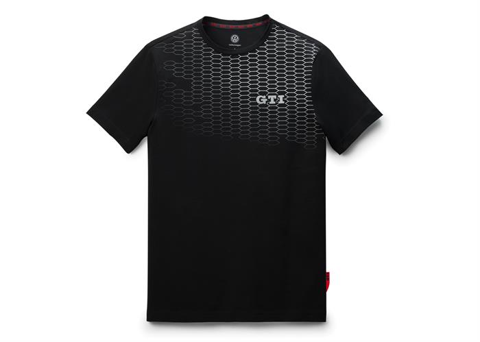 GTI herre T-shirt, XXL, sort med honeycomb print (UDSOLGT PÅ SHOPPEN)