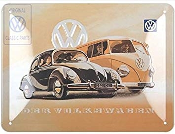 Volkswagen "Der Volkswagen" Tin Metal Skilt (UDSOLGT PÅ SHOPPEN)
