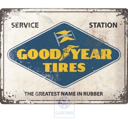Goodyear Service Tin Metal Skilt - udgået