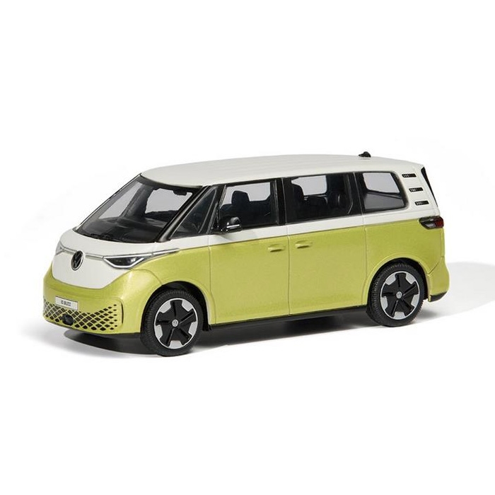 Modelbil 1:43, ID. Buzz, candy white / lime yellow metallic